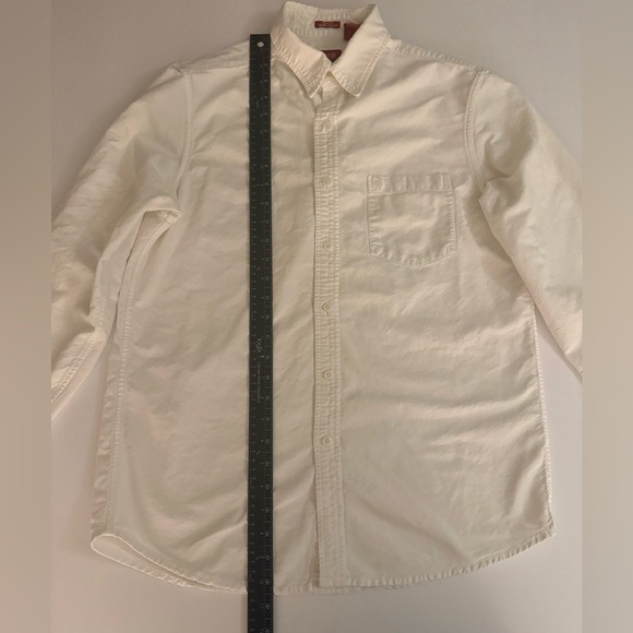 IZOD Men’s Slim Fit Collared Long Sleeve Button Dress Shirt White Size M - Picture 4 of 6